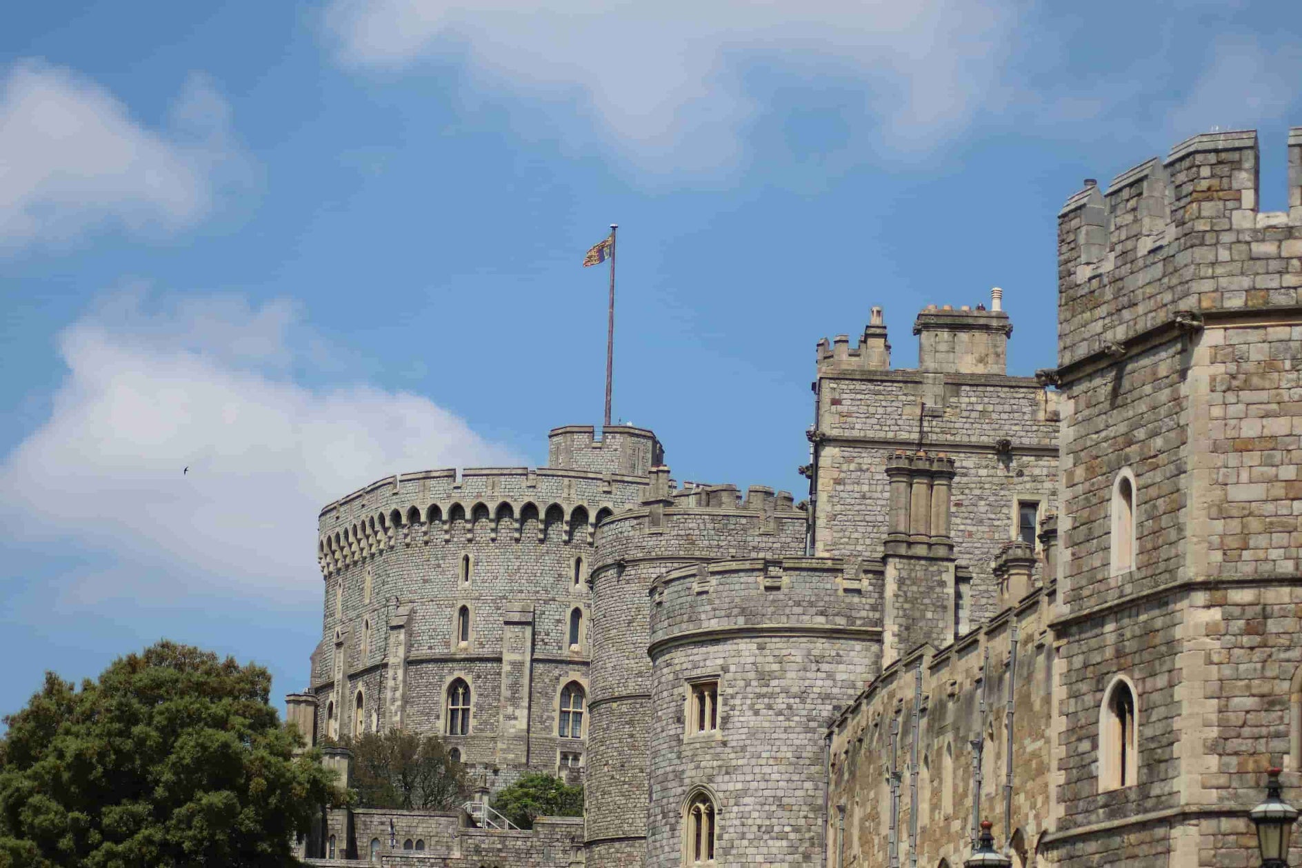 Windsor Castle aerial view with Round Tower