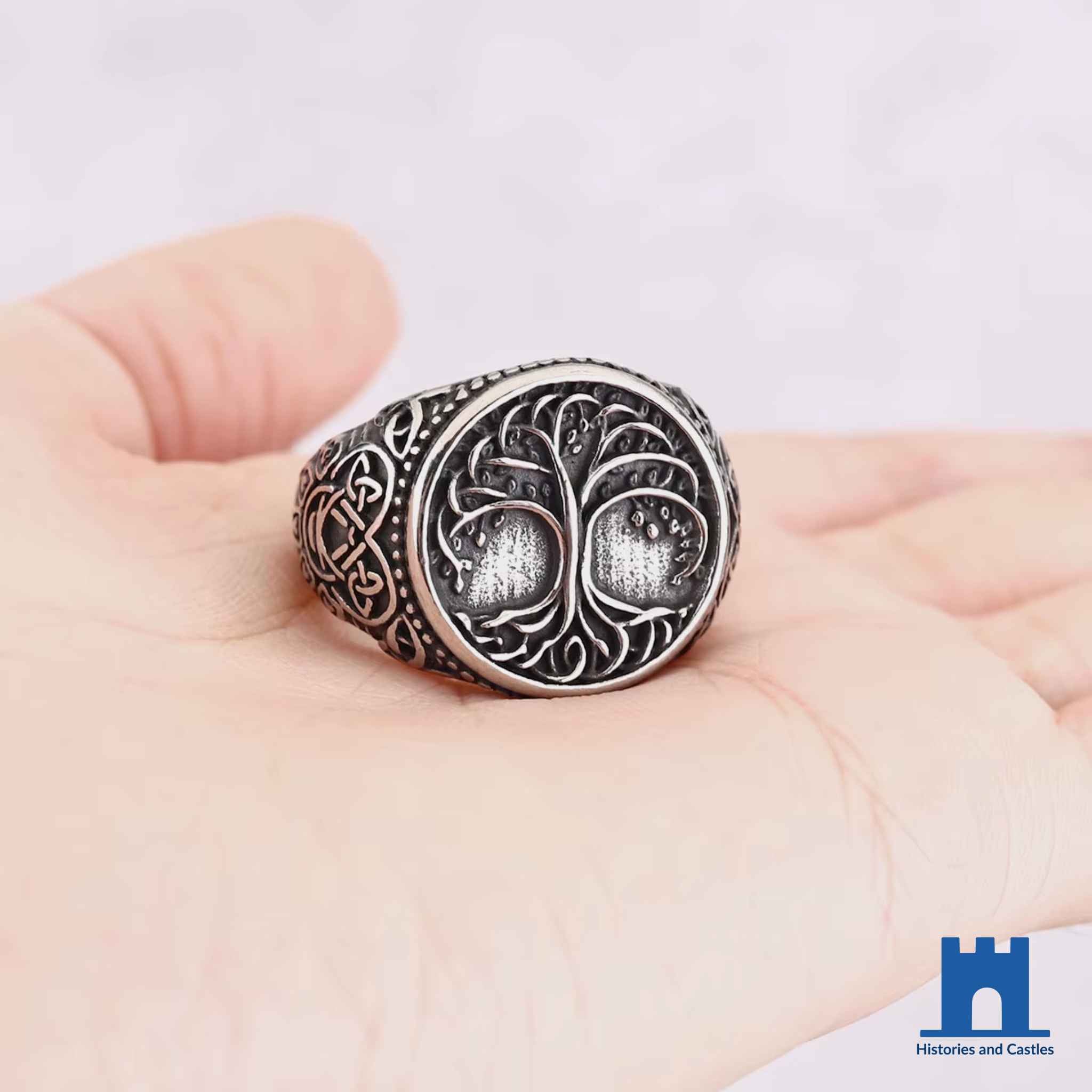 Vintage Tree of Life New Personalized Viking Ring Stainless Steel Men's Fashion and Creative Girls Party Jewelry Gifts Wholesale 13 Jewellery 13