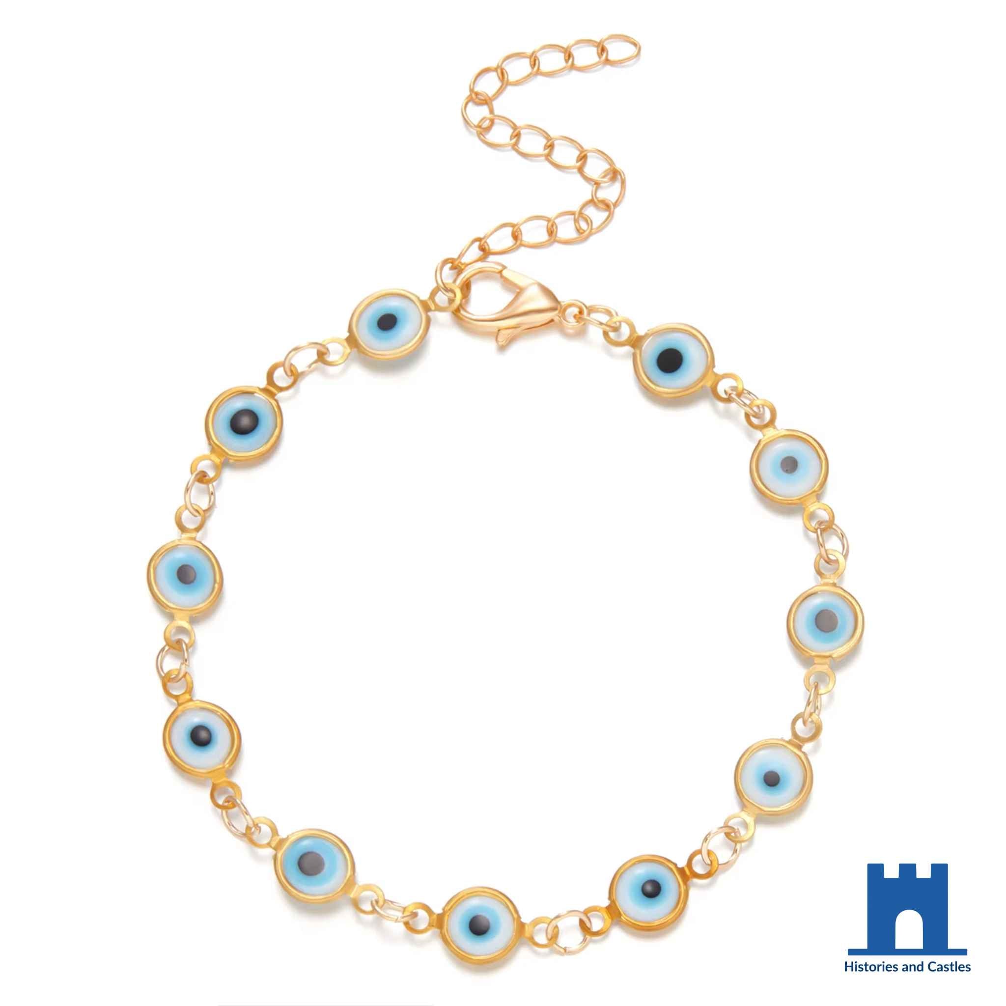 Turkish Evil Eye Bracelet | Protective Lucky Charm Jewellery Light blue Jewellery Light blue