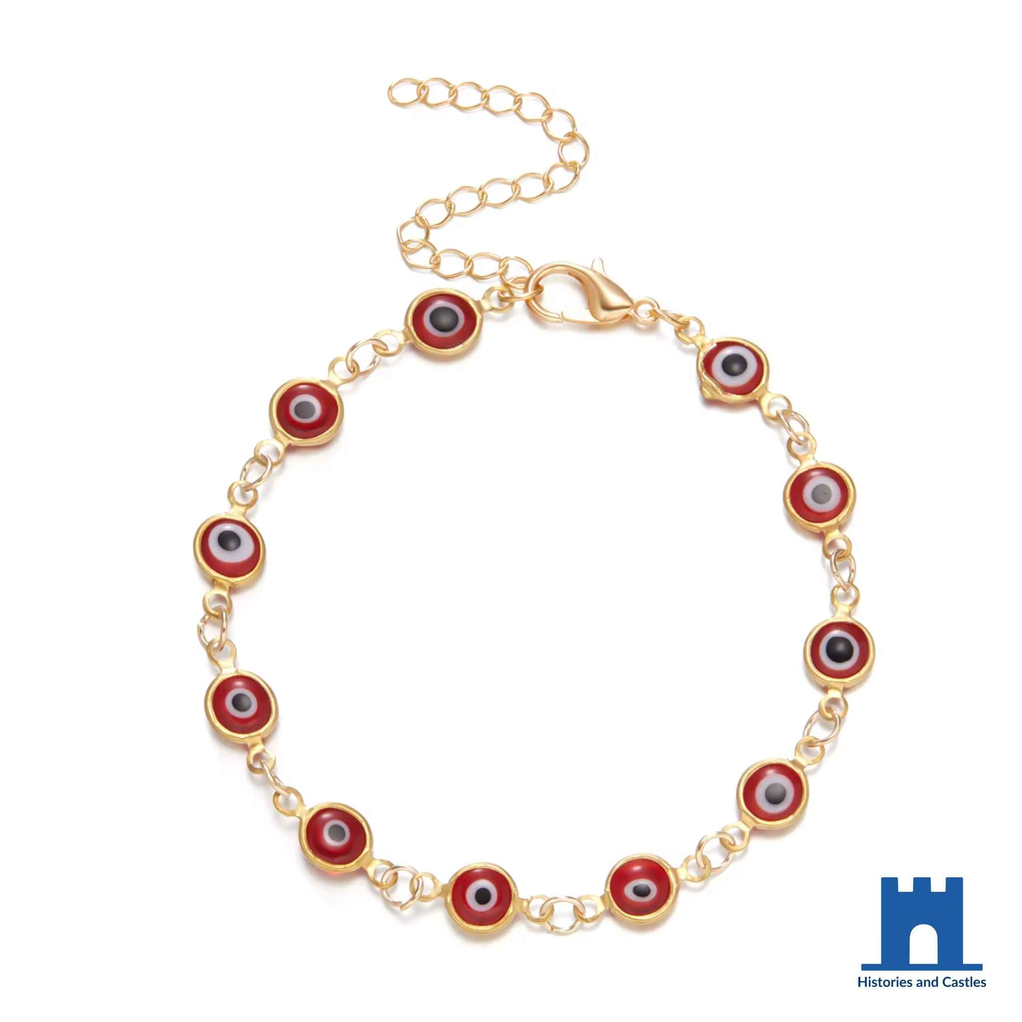 Turkish Evil Eye Bracelet | Protective Lucky Charm Jewellery Red Jewellery Red