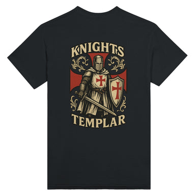 Defender of the Faith T-Shirt – Knights Templar Edition Black Print Material