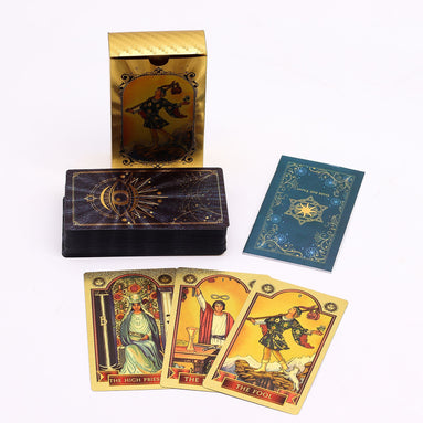 Blue & Gold Foil Tarot Card Set – All Seeing Eye Deck Tarot Cards