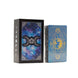 Moon Face Tarot Deck – Blue Foil Card Set with Guidebook & Gift Box Tarot Cards