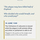 A digital page from a history guide titled 'Histories and Guides' featuring a quote about the plague in England and a boxed historical entry dated 18 June 1349, set on a light beige background.