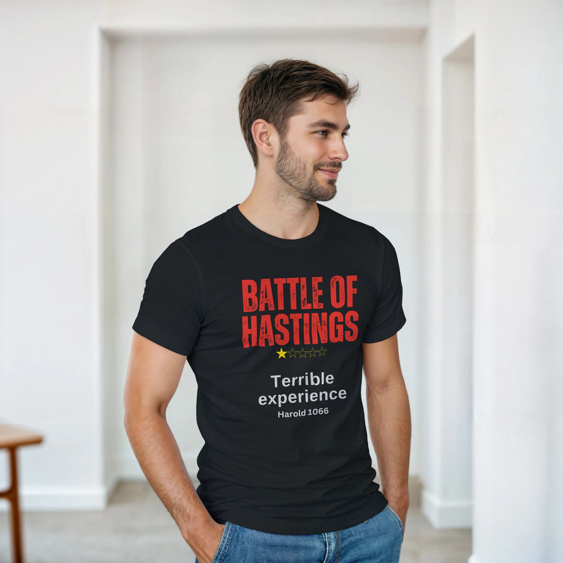 Battle of Hastings Joke T-Shirt for History Buffs Print Material