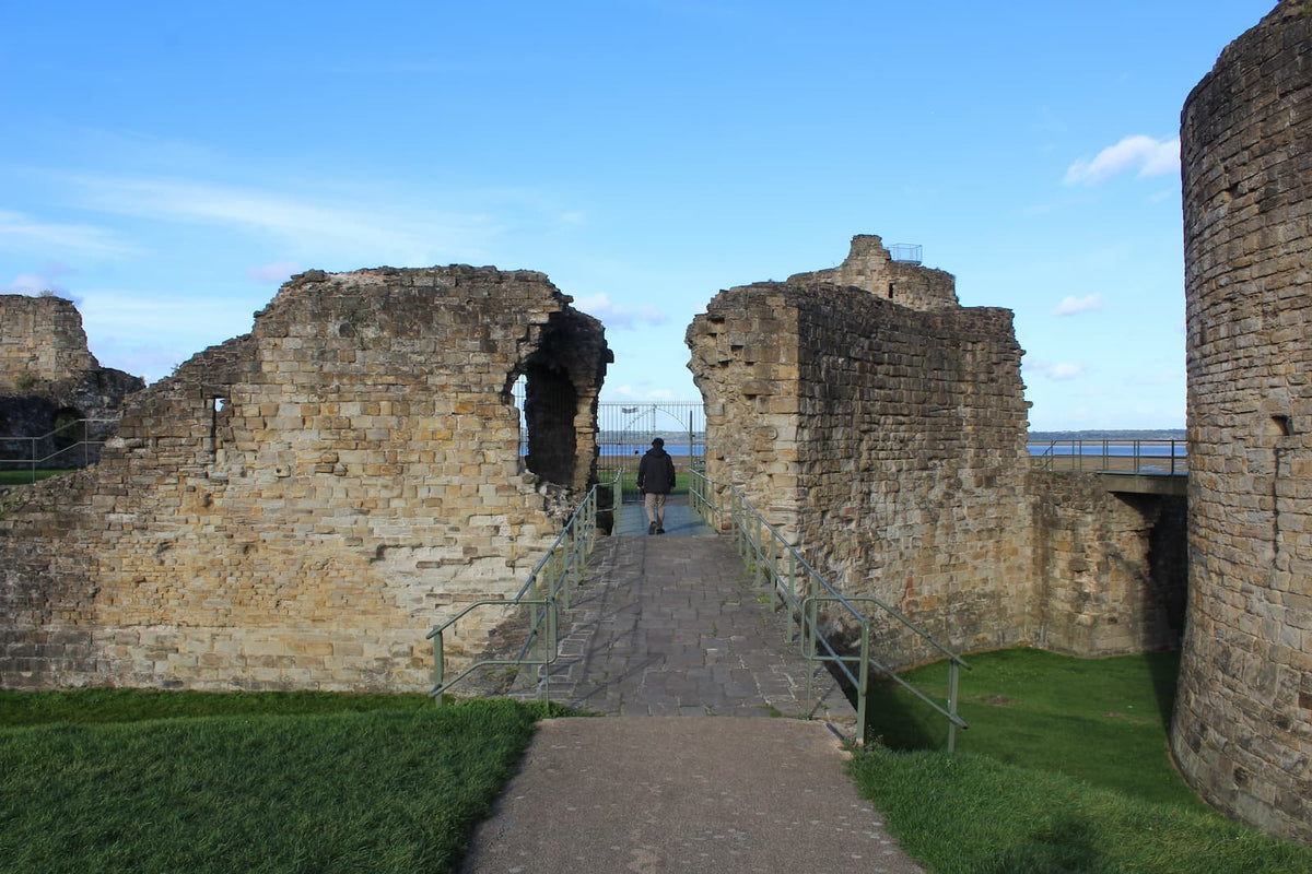 The walkway and gate at the entrance to Flint Castle, October 2026