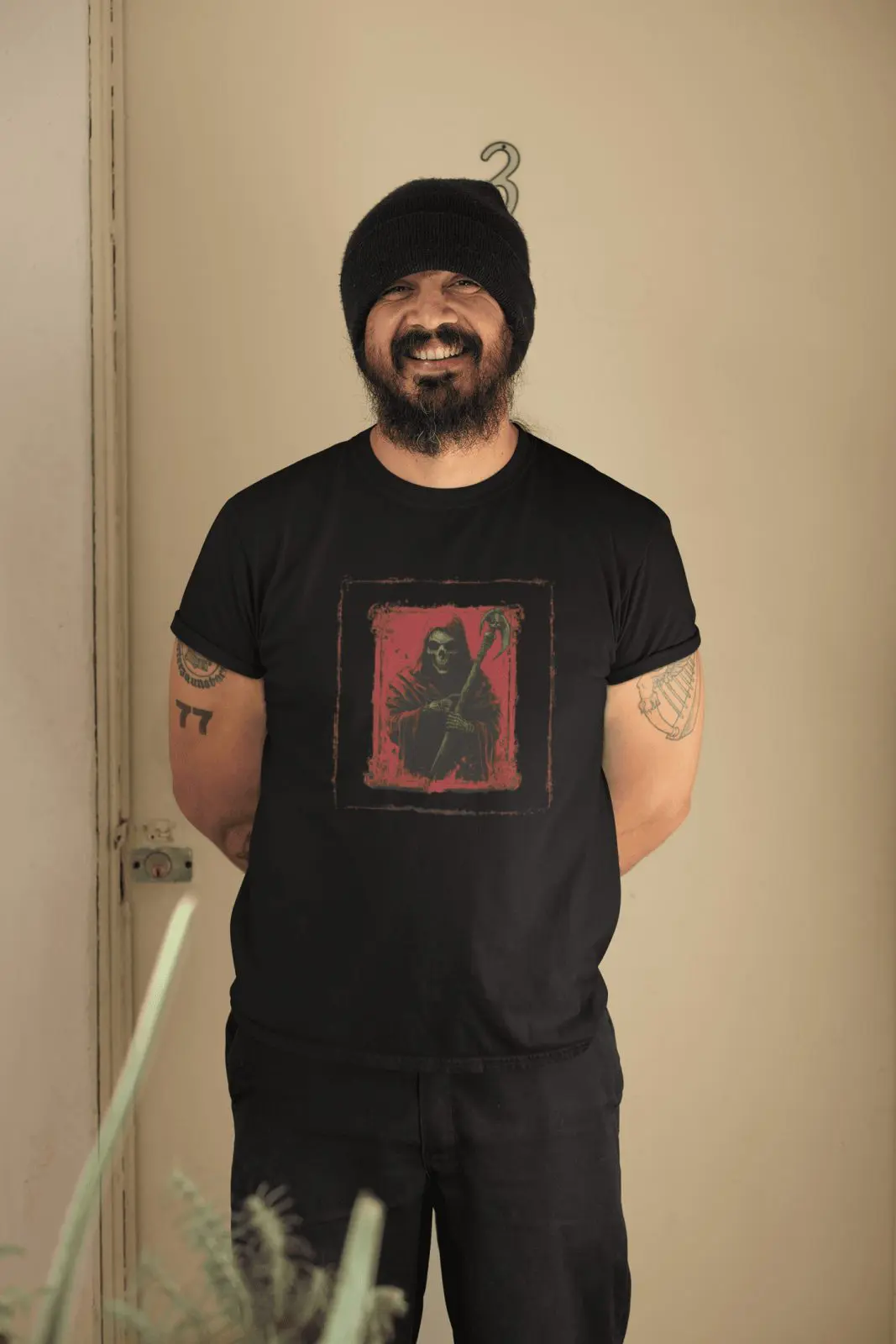 The Reaper Rides – Gothic Warrior of Death T-Shirt