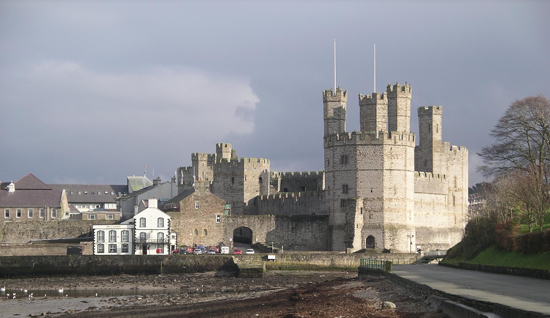 Caernarfon castle from the west