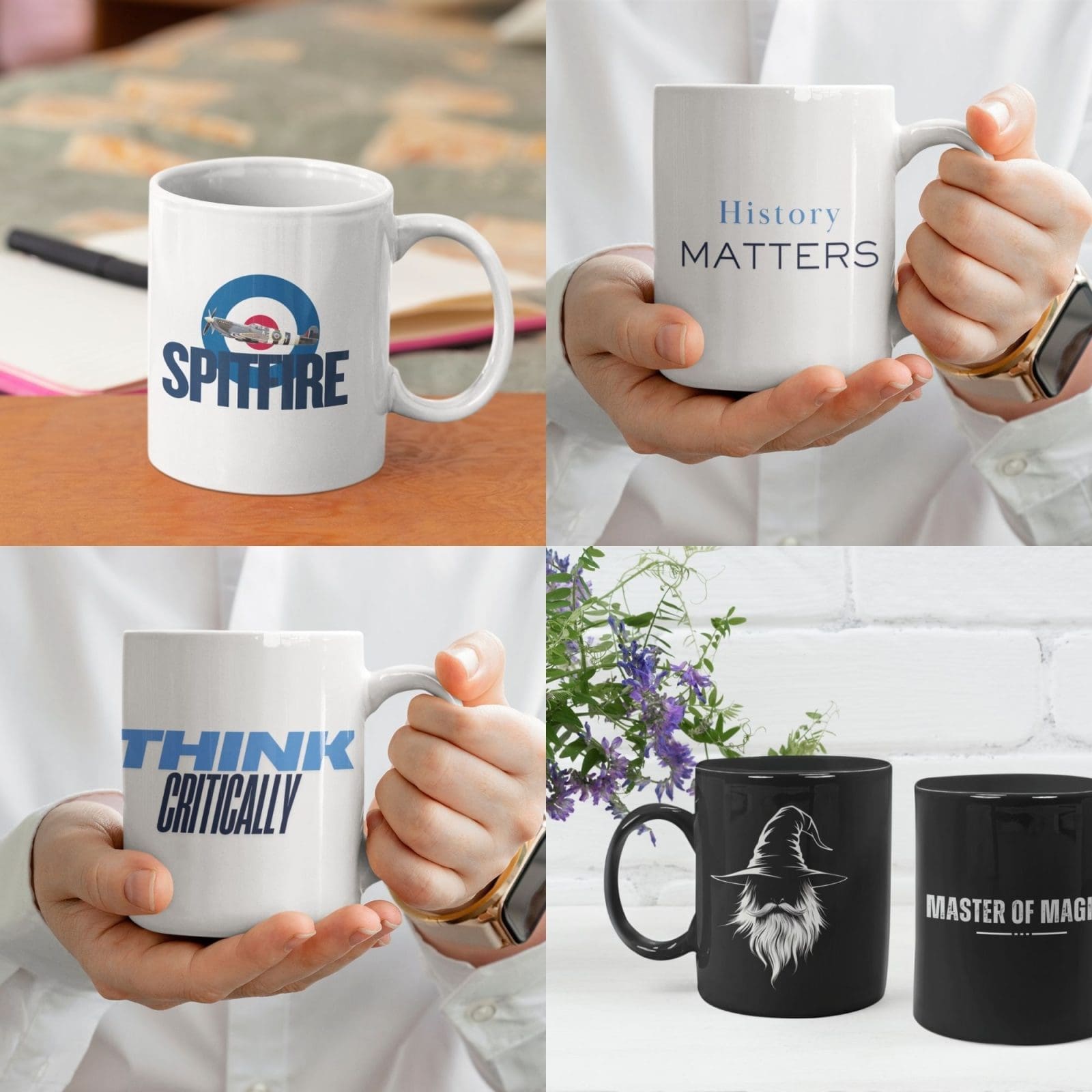 Mugs with an historic meaning or meaningful quoye and message
