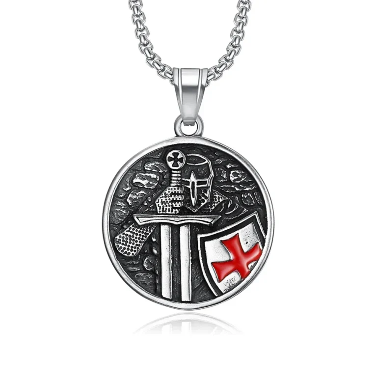 Knight Templar Cross Pendant Necklace