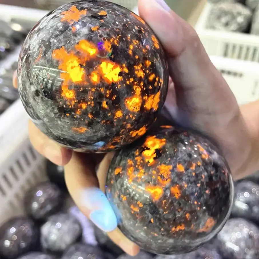 Dragon Stone Yooperlite Sphere | Medieval Magic Glowing Crystal