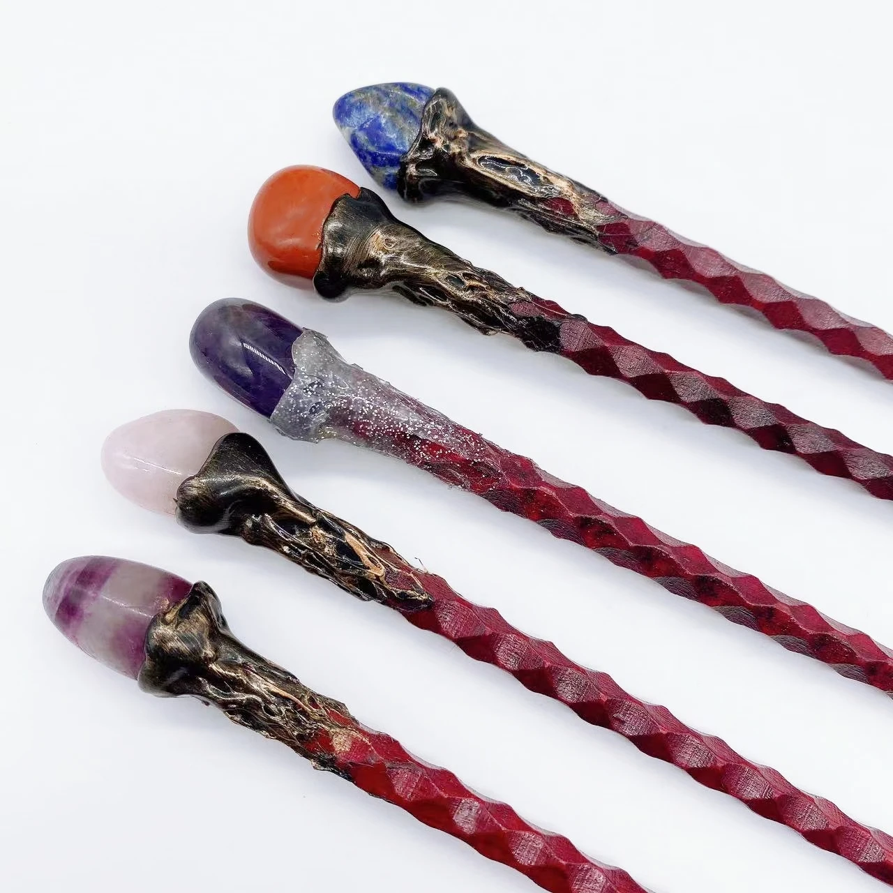 Rose Quartz Magic Wand – 19cm Crystal Witchcraft Sceptre