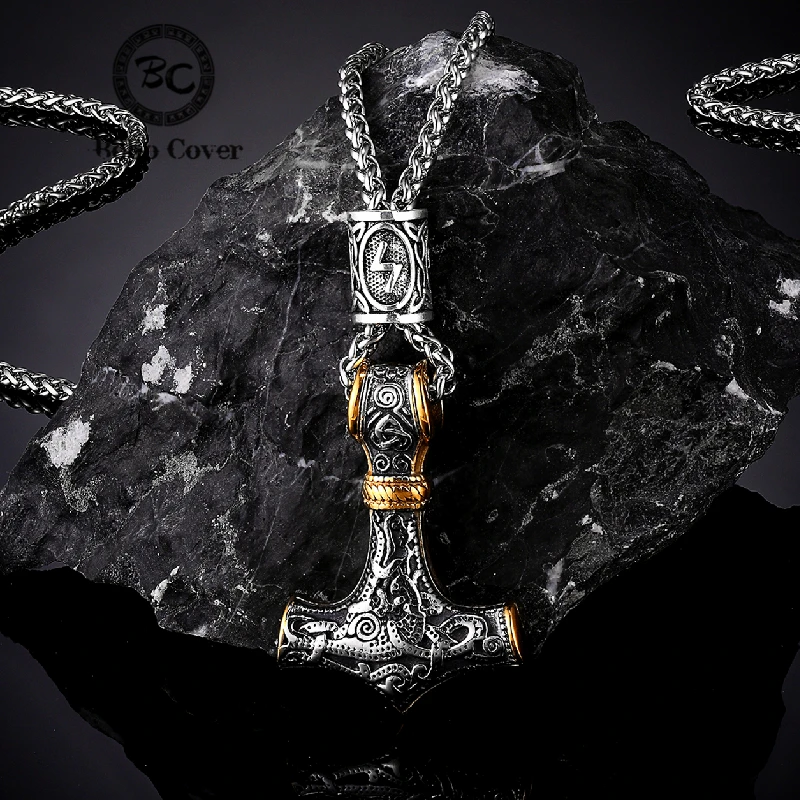Thor’s Viking Hammer Amulet Necklace | Norse Mythology Jewellery