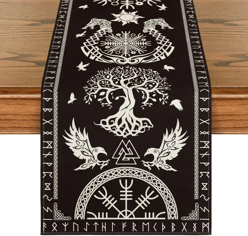 Viking Linen Table Runner | Nordic Table Décor