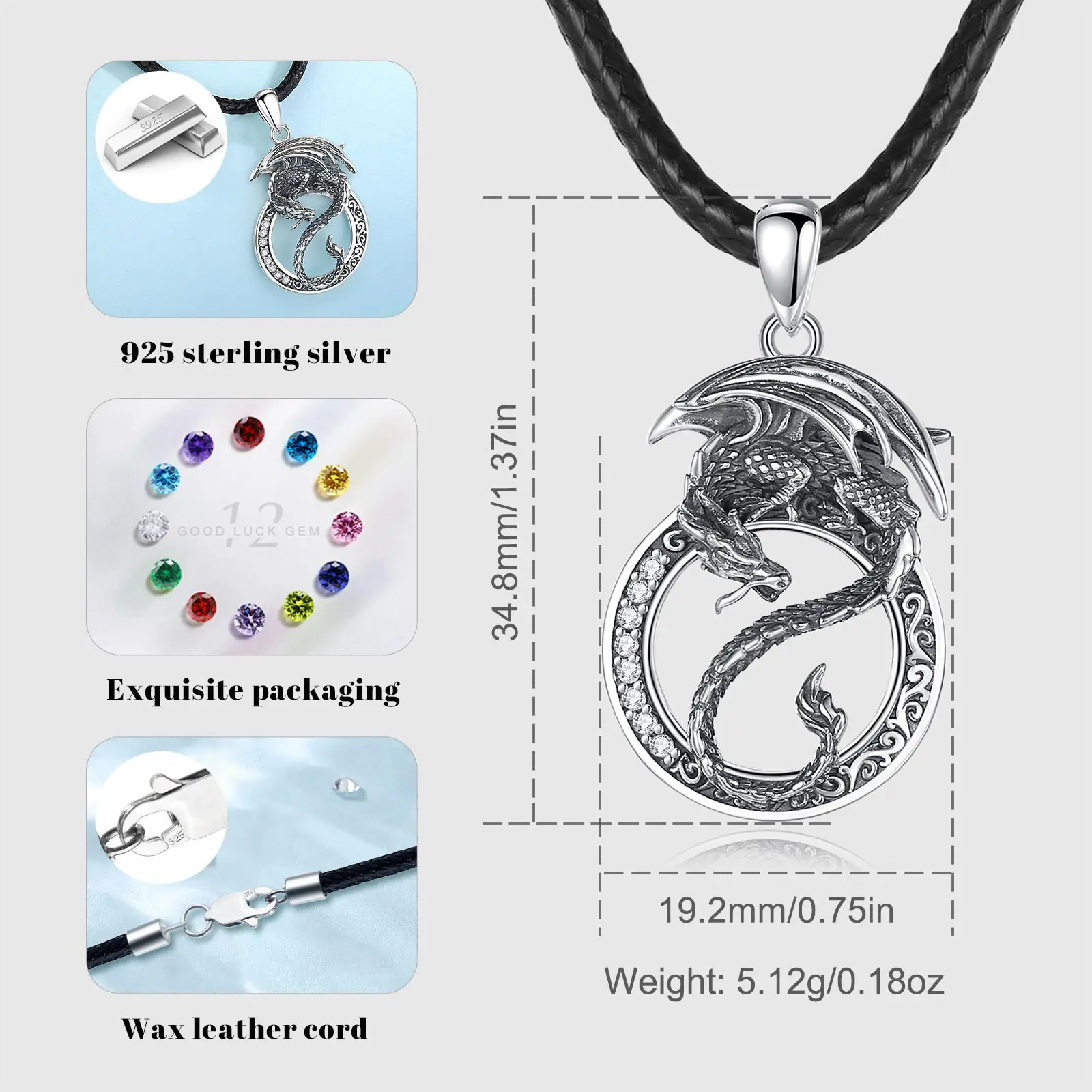 Dragon Yin Yang Pendant - Image 2