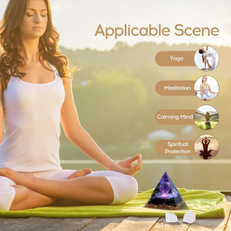 Orgonite Amethyst Pyramid – Crystal Energy and Medieval Charm - Image 4
