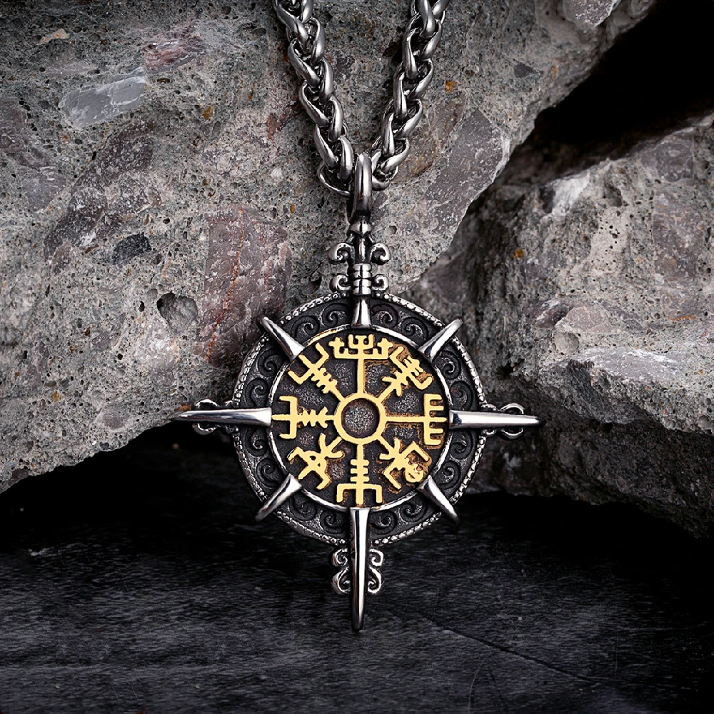 Viking Compass Necklace – Norse Vegvísir Pendant