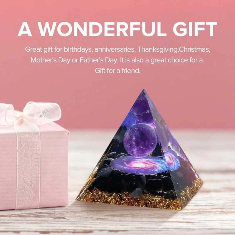 Orgonite Amethyst Pyramid – Crystal Energy and Medieval Charm - Image 6