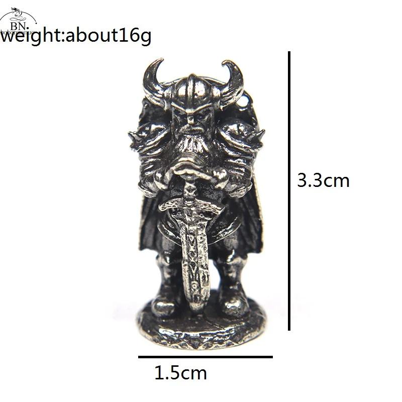 Viking Swordsman Miniature Figurine – Norse Warrior Desk Ornament - Image 6