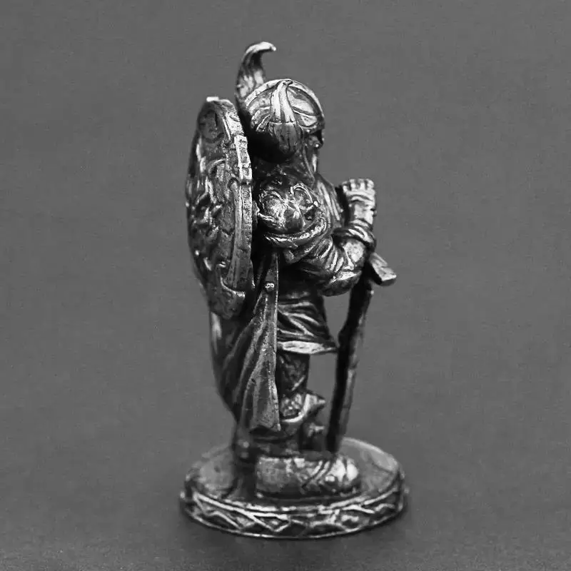 Viking Swordsman Miniature Figurine – Norse Warrior Desk Ornament - Image 3