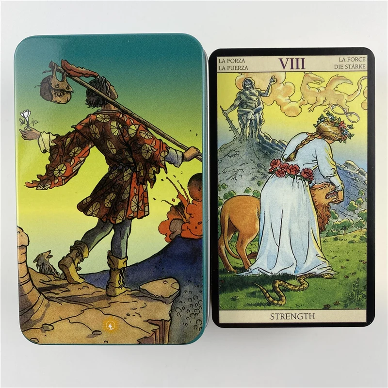 Metal Box Gilded Tarot Deck – Classic Rider–Waite–Smith Cards - Image 5