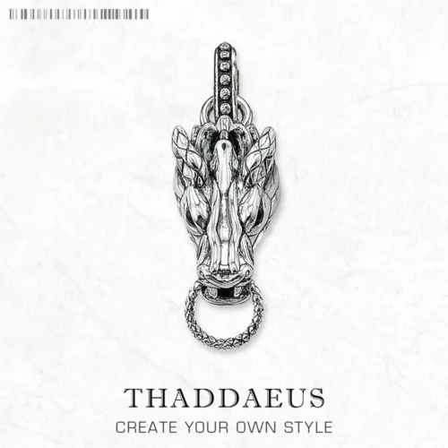 Sterling Silver Dragon Head Pendant