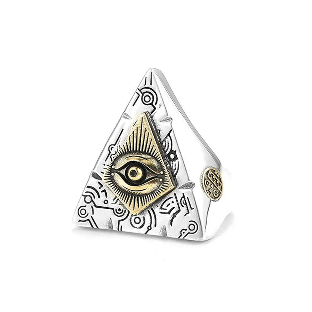 Mystic Eye of Providence Pyramid Ring – Symbol of Insight & Power